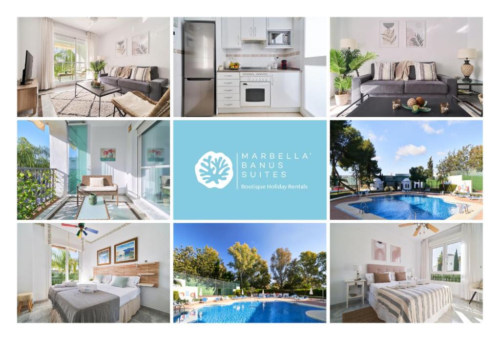 Puerto Banus Apartment | MARBELLA BANUS SUITES - Banús - Premium 2BR - 2BA - Outdoor Balcony - Pool - Opposite ME Marbella Hotel - Walk to Beach - Near Puerto Banús Marina & El Corte Ing Luxury Shopping - Ideal for Families - Quiet Community