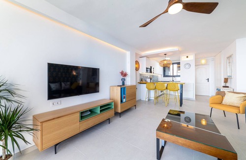 Almeria Apartment | Apartment 'Los Acantilados' with Sea Views, Shared Pool and Wi-Fi