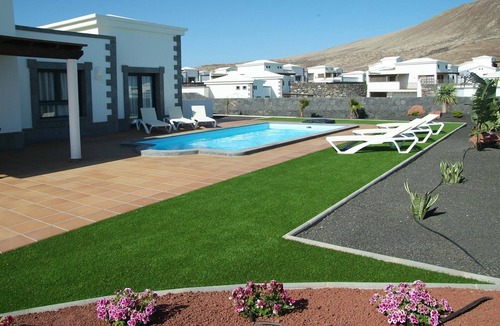 Playa Blanca Villa | Beautiful villa with private pool, see views, gamesroom with pool table and BBQ