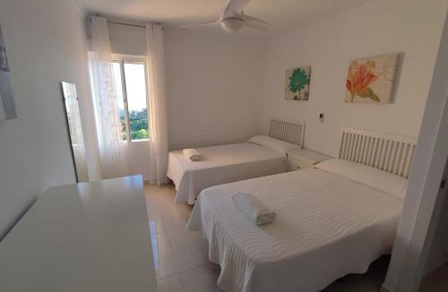 Benalmadena Costa Apartment | Hercules Paradise 531 - Mediterranean Sea View Terrace - Resort Pools & Gardens - 10 Min Beach - Central Benalmadena - Train to Airport & Malaga - Fast Private WiFi - Remote Work and FireTV ready