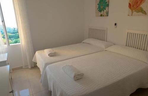 Benalmadena Costa Apartment | Hercules Paradise 531 - Mediterranean Sea View Terrace - Resort Pools & Gardens - 10 Min Beach - Central Benalmadena - Train to Airport & Malaga - Fast Private WiFi - Remote Work and FireTV ready