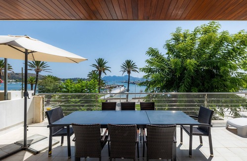 Puerto de Pollensa Apartment | Holiday Apartment Olympo with Sea View, Mountain View, Wi-Fi & Terraces; Street Parking Available