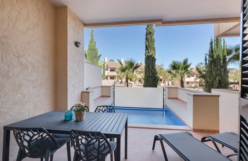 Fuente Alamo de Murcia Apartment | Holiday Apartment "El Oasis Malasia 16 Bajo A" with Shared Pool, Private Terrace & Wi-Fi