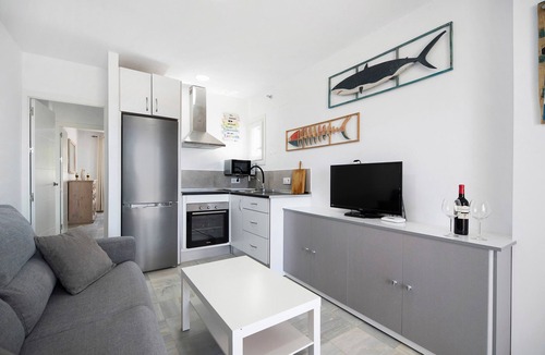 San Ambrosio Apartment | Holiday Apartment "Los Balcones E" with Sea View, Private Terrace & Wi-Fi