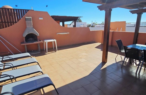 Vera Beach Apartment | Penthouse with private pool on the roof, sea views, 65m from the beach, WiFi
