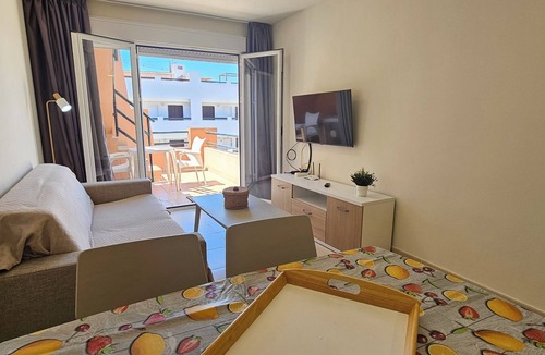 Vera Beach Apartment | Penthouse with private pool on the roof, sea views, 65m from the beach, WiFi