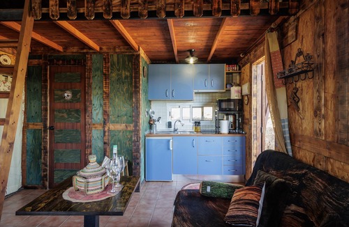 Guillena Cabin | Rustic Cabin 'La Cabaña Del Paito' with Private Pool, Garden, and Air Conditioning