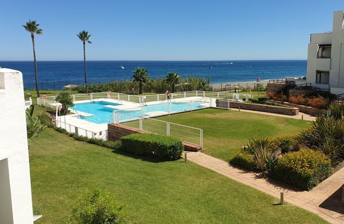 Casares del Mar House | Spacious 2 bed, 2 bath frontline beach house. Sea & pool views metres from sea