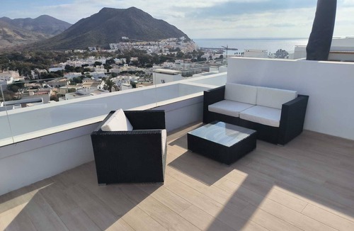 San Jose Ski Chalet | Urbanization with swimming pool and gym. BBQ and private solarium. Panoramic views.