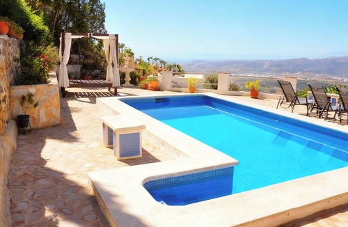 Arenas Villa | Villa Clara Spacious Villa, 10 min Beach, Private Heated Pool, Spectacular Views