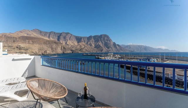 Agaete White&blue Rooftop - Primera Linea de Playa y Vistas a los Acantilados