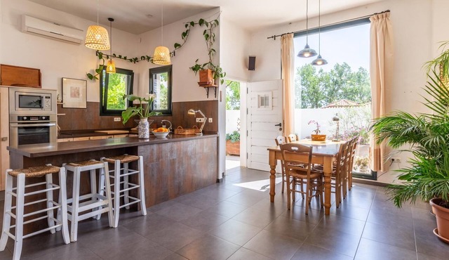 house with swimming pool and private yoga studio