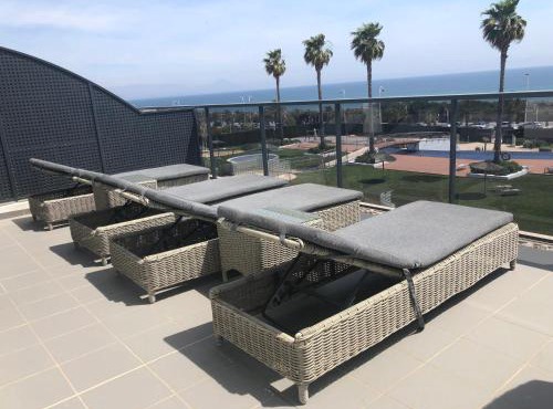 luxury beachfront penthouse with sunroof terrace