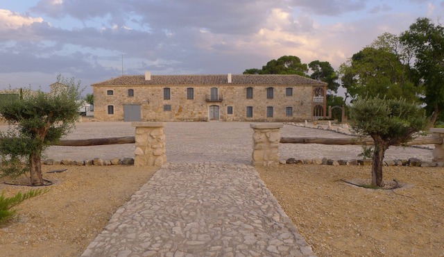 Stately farmhouse in the heart of the Andalusian olive grove.
