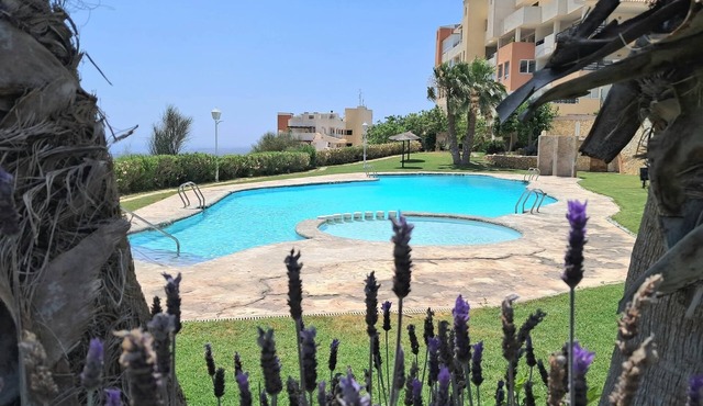 Trendy & cozy apartment with very nice views and a fantastic swimming pool.