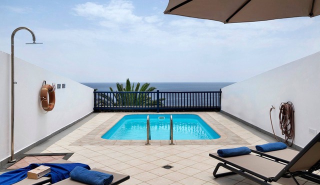 Villa 'Ajaches 23' with Sea View, Heated Pool, Balcony, A/C & Wi-Fi